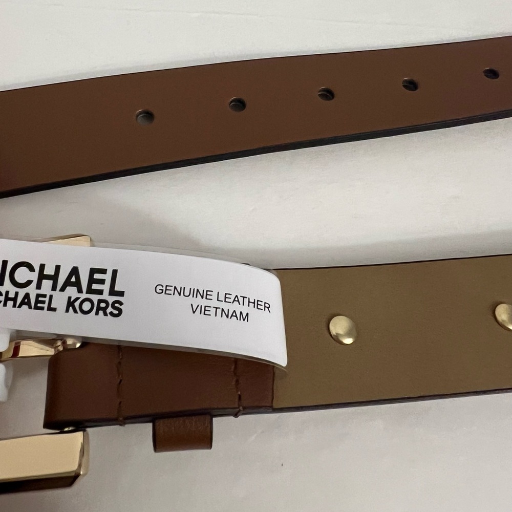 Michael Kors Leather Belt Brown Size Large - Picture 10 of 16